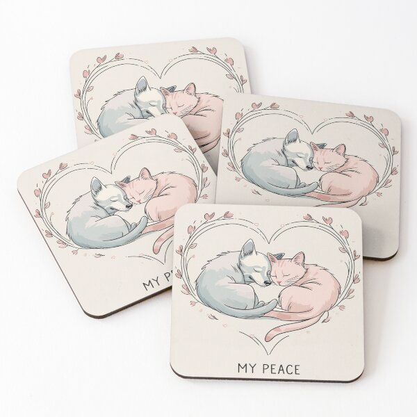 Item preview, Adorable Dog and Cat Art – Cute & Funny Pet Lover Gift designed and sold by dog&cat.