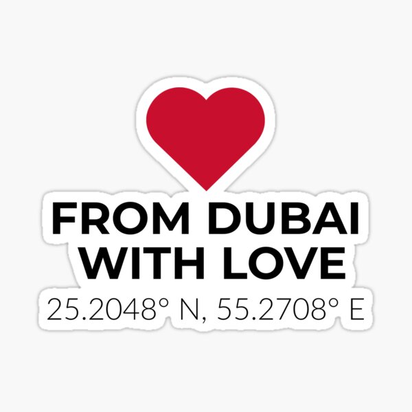 Item preview, "From Dubai With Love" – Minimalist City Typography Design designed and sold by HelloPlaces.