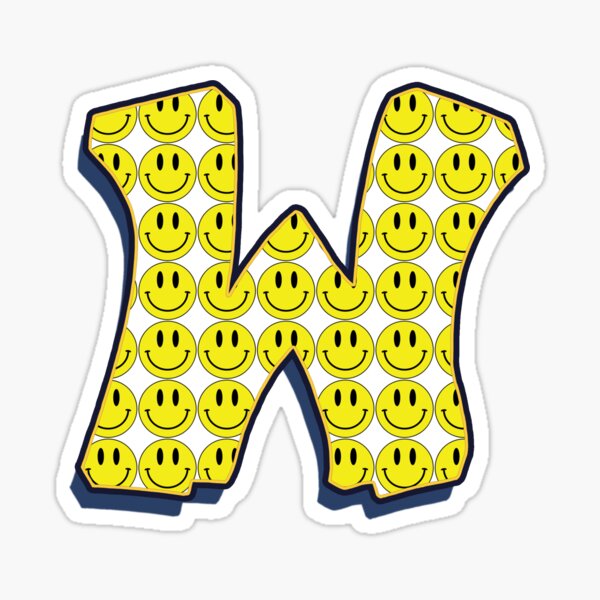 Letter W - Smile Sticker