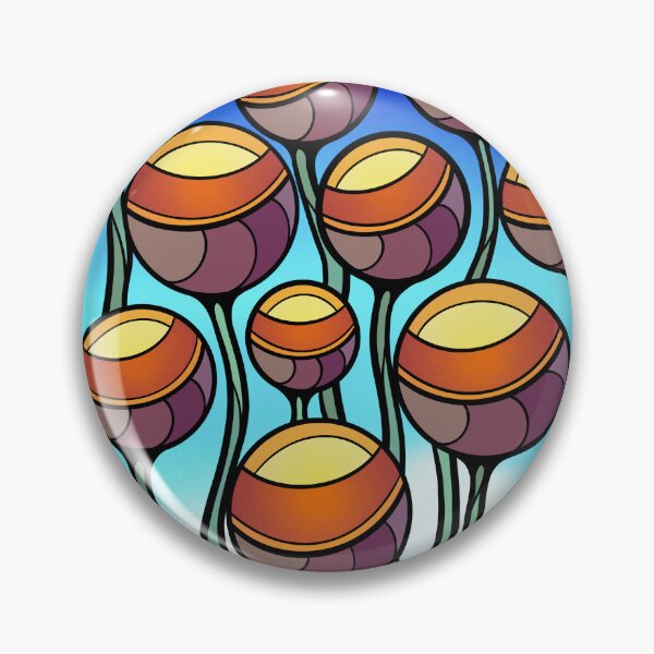 Item preview, Round abstract glowing flowers designed and sold by DaveDanchuk.
