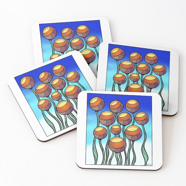 Item preview, Round abstract glowing flowers designed and sold by DaveDanchuk.
