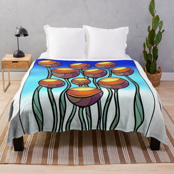 Item preview, Round abstract glowing flowers designed and sold by DaveDanchuk.