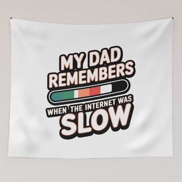Item preview, Funny 90s Dad T-Shirt – My Dad Remembers When the Internet Was Slow – Retro Father's Day designed and sold by CuteDesignables.