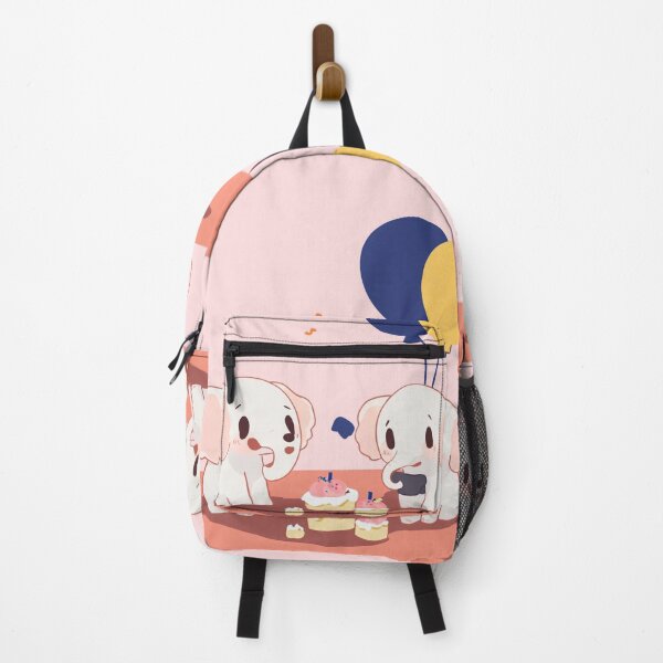 Item preview, Kawaii Baby Elephants with Balloons and Sweets – Cute Cartoon Style designed and sold by PaintbrushPlace.