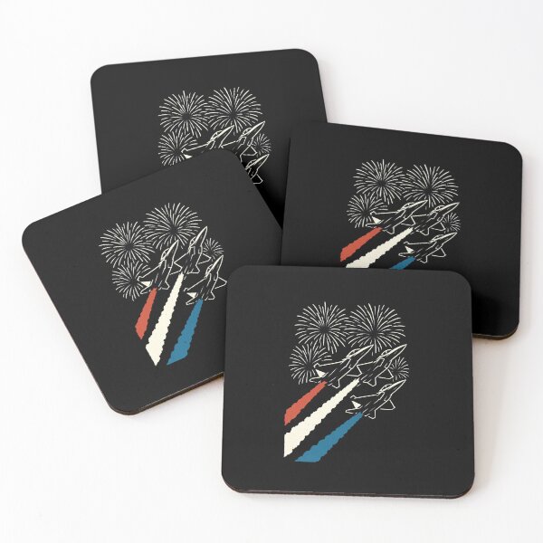 Item preview, Red White and Blue Fighter Jets with Fireworks 4th of July designed and sold by diyoor.