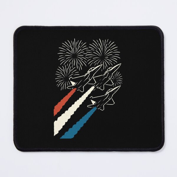 Item preview, Red White and Blue Fighter Jets with Fireworks 4th of July designed and sold by diyoor.