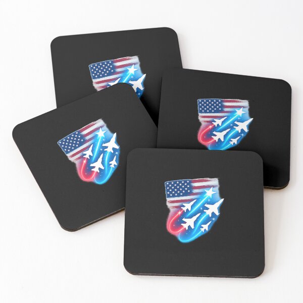 Item preview, Red White and Blue Fighter Jets with Fireworks 4th of July designed and sold by diyoor.