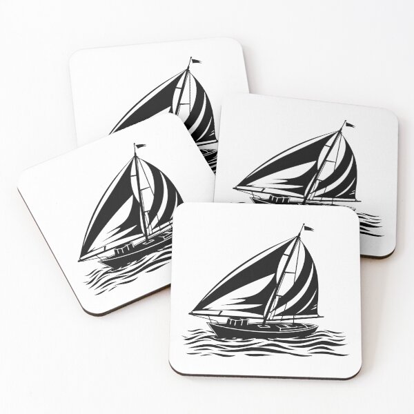 Item preview, Sailboat Yacht Sloop Cutter Sea Catamaran Ocean Seascape designed and sold by inkoutninja.
