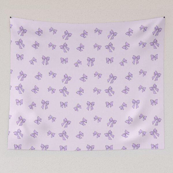 Item preview, cute pastel lilac, purple, violet, ribbon design pattern designed and sold by Smuchie.