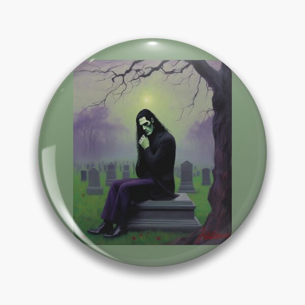 Item preview, "Ethereal Mourning: Peter Steele in Misty Cemetery" designed and sold by Artisticanvas.