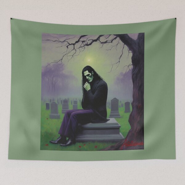 Item preview, "Ethereal Mourning: Peter Steele in Misty Cemetery" designed and sold by Artisticanvas.