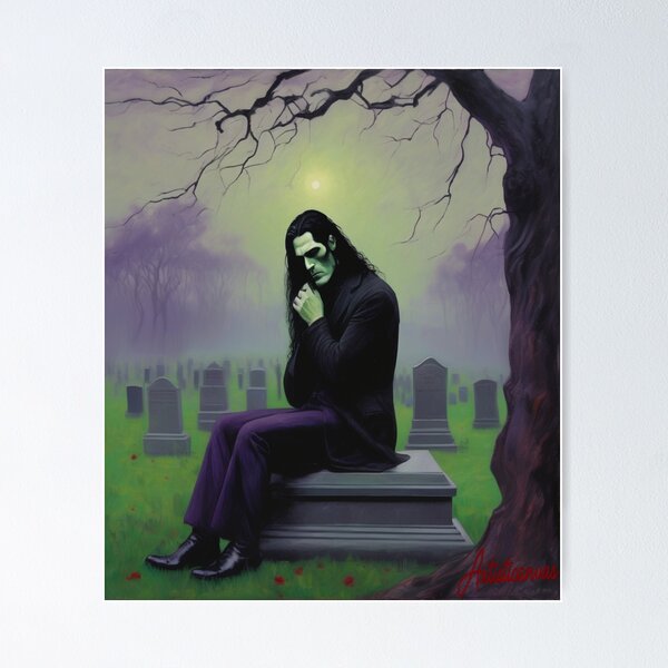 Item preview, "Ethereal Mourning: Peter Steele in Misty Cemetery" designed and sold by Artisticanvas.