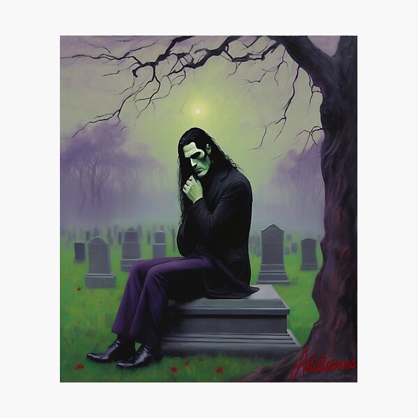 Item preview, "Ethereal Mourning: Peter Steele in Misty Cemetery" designed and sold by Artisticanvas.