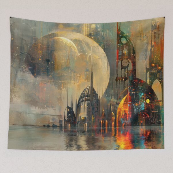 Item preview, Echoes Beneath the Twin Moons designed and sold by NeoNebulaArt.