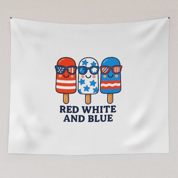Item preview, Patriotic Red White Blue Boy Men 4th July Popsicle USA Flag designed and sold by diyoor.