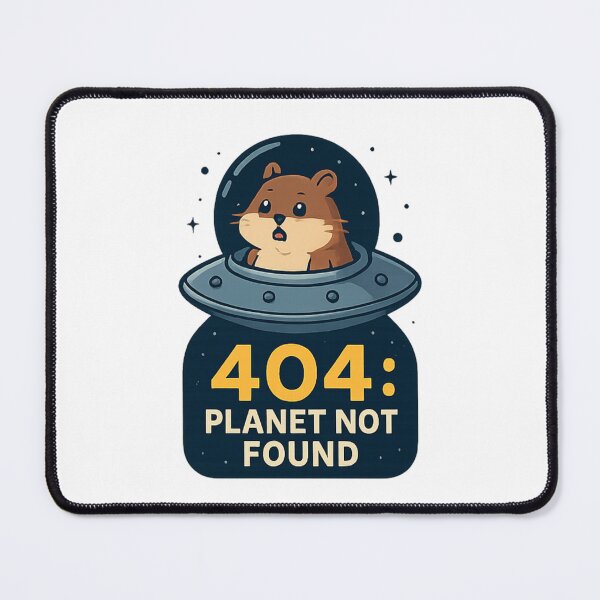 Item preview, 404: Planet Not Found” (Hamster in UFO) designed and sold by DAYandMONTH.
