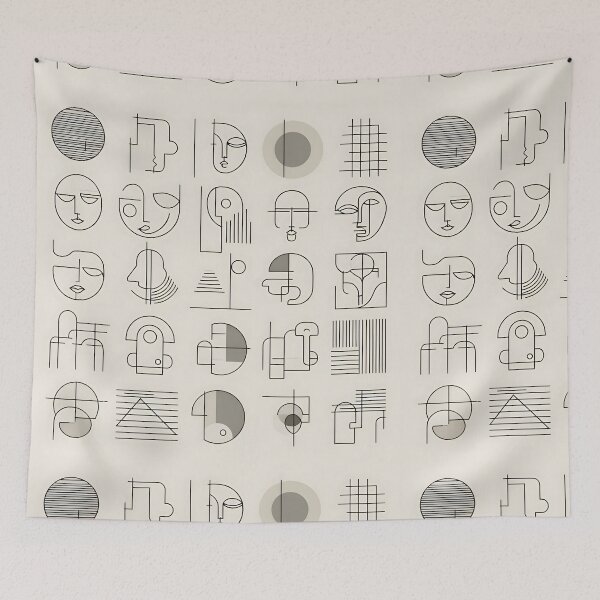Item preview, Abstract Geometric Line Art Collection designed and sold by VIDURBHANDAARI.