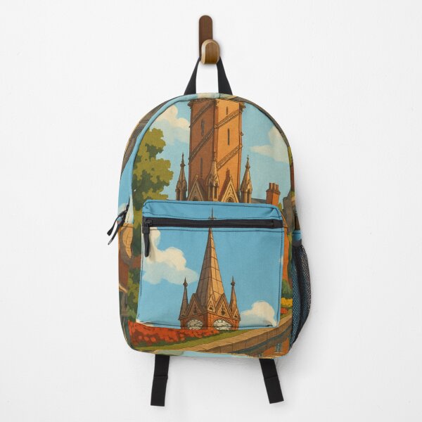 Item preview, Leicester Canal Scene with Clock Tower and Church Spire designed and sold by Places On Earth.