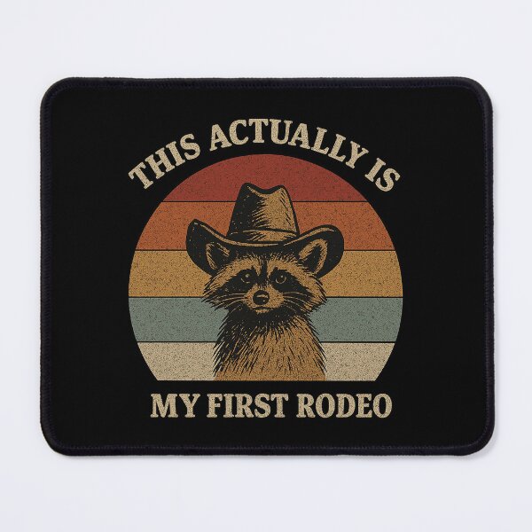 Item preview, This Actually Is My First Rodeo Raccoon Vintage Shirt designed and sold by queenzoid.