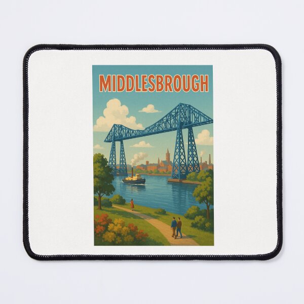 Item preview, Middlesbrough Transporter Bridge with River Tees View designed and sold by Places On Earth.
