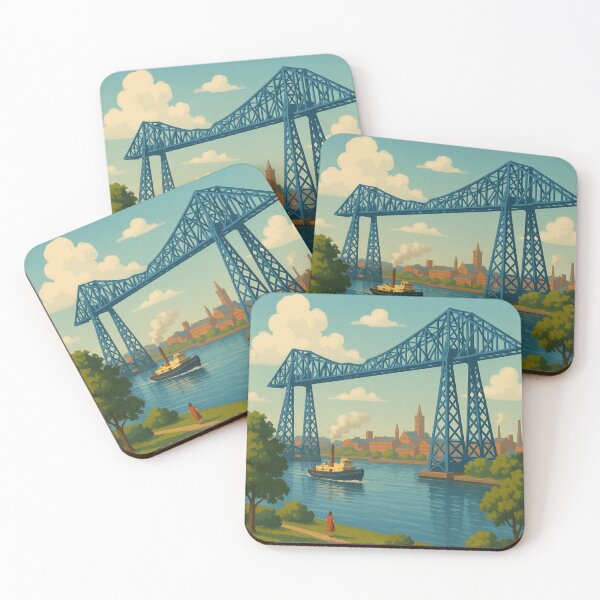 Item preview, Middlesbrough Transporter Bridge with River Tees View designed and sold by Places On Earth.
