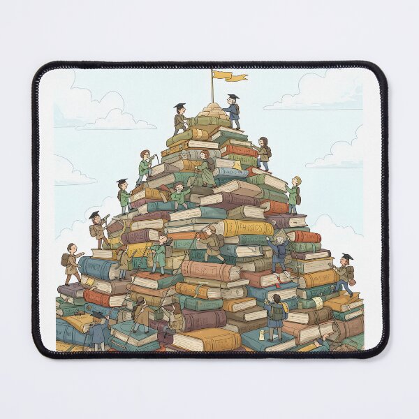 Item preview, Climbing the Mountain of Knowledge - Students on a Pyramid of Books designed and sold by supakor.