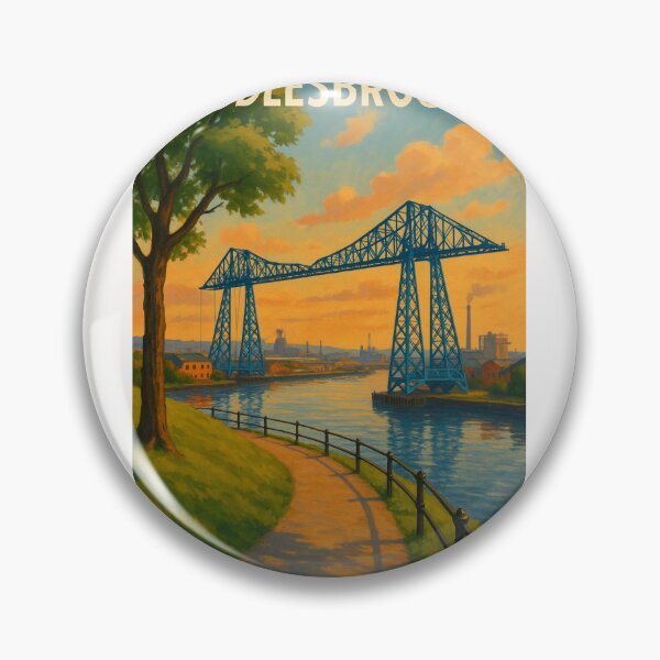Artikelvorschau, Middlesbrough Transporter Bridge bei Sonnenuntergang entworfen und verkauft von Places On Earth.