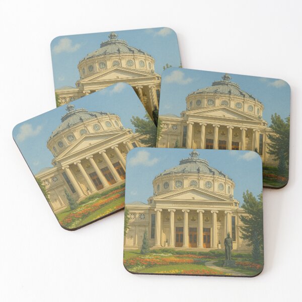 Item preview, Romanian Athenaeum in Bucharest with Garden Path designed and sold by Places On Earth.