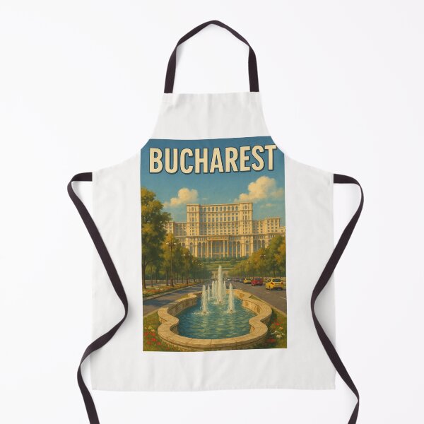 Item preview, Bucharest Palace of the Parliament with Boulevard Fountain designed and sold by Places On Earth.