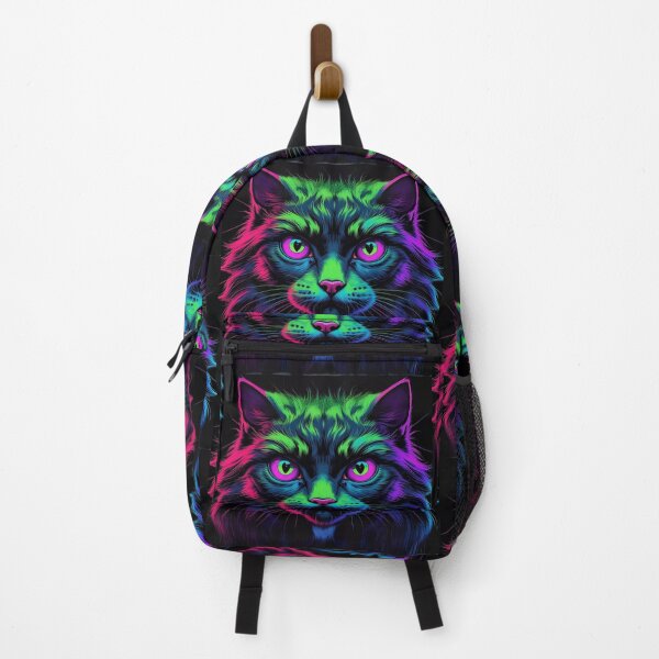 Item preview, Furry neon cat with embossed effect / Psychedelic feline design designed and sold by All Creative Designer.