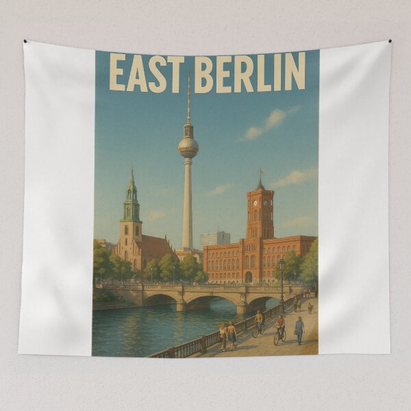 Item preview, East Berlin Landmarks with Fernsehturm and Rotes Rathaus designed and sold by Places On Earth.
