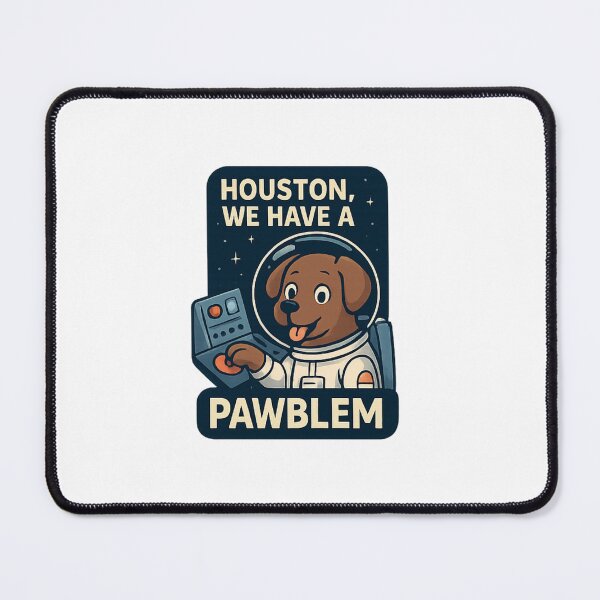 Item preview, “Houston, We Have a Pawblem” (Dog Astronaut) designed and sold by DAYandMONTH.