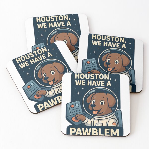 Item preview, “Houston, We Have a Pawblem” (Dog Astronaut) designed and sold by DAYandMONTH.