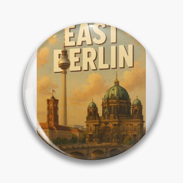 Item preview, East Berlin Cathedral and Fernsehturm with Warm Sky designed and sold by Places On Earth.