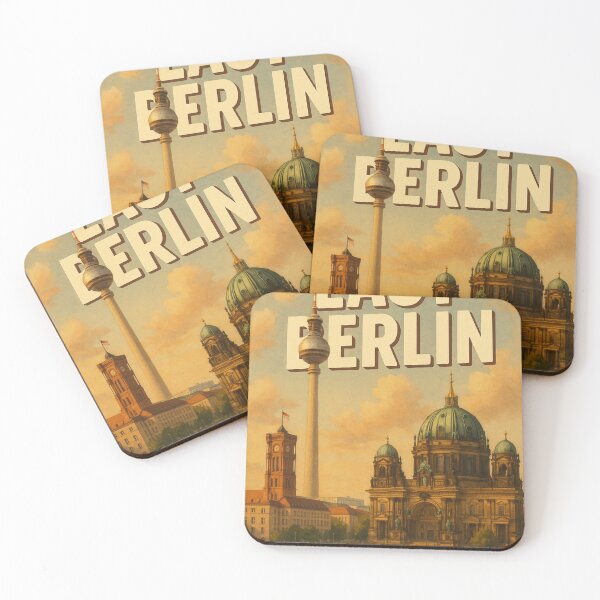 Item preview, East Berlin Cathedral and Fernsehturm with Warm Sky designed and sold by Places On Earth.