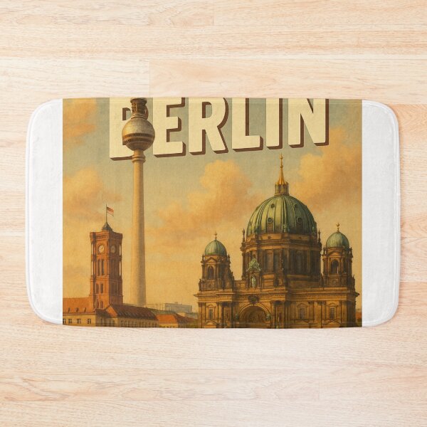 Item preview, East Berlin Cathedral and Fernsehturm with Warm Sky designed and sold by Places On Earth.