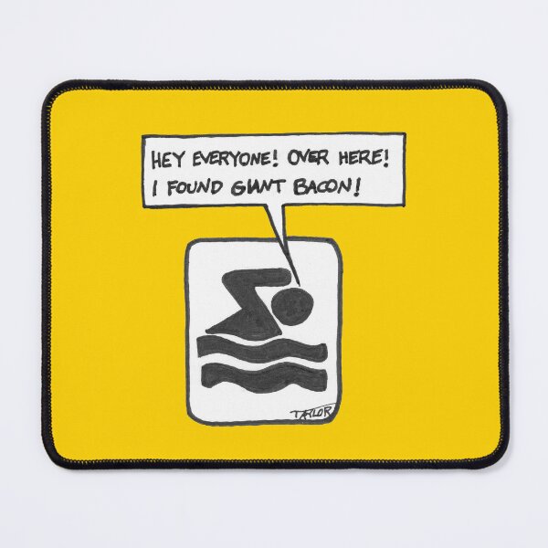Item preview, Giant Bacon Swimming Sign Joke designed and sold by PumpkinPieComic.