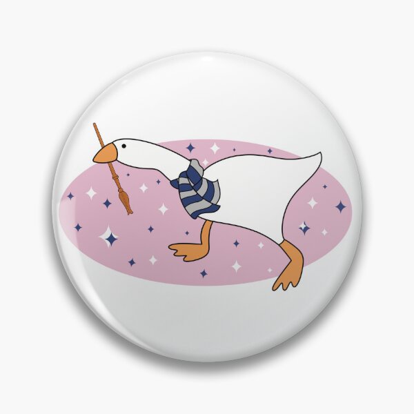 Item preview, Goose Wizard Wand Blue And Gray Scarf Sticker designed and sold by The Pretty Hippo Company.