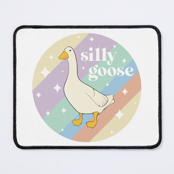 Item preview, Silly Porch Goose on Bright Striped Star Background designed and sold by The Pretty Hippo Company.