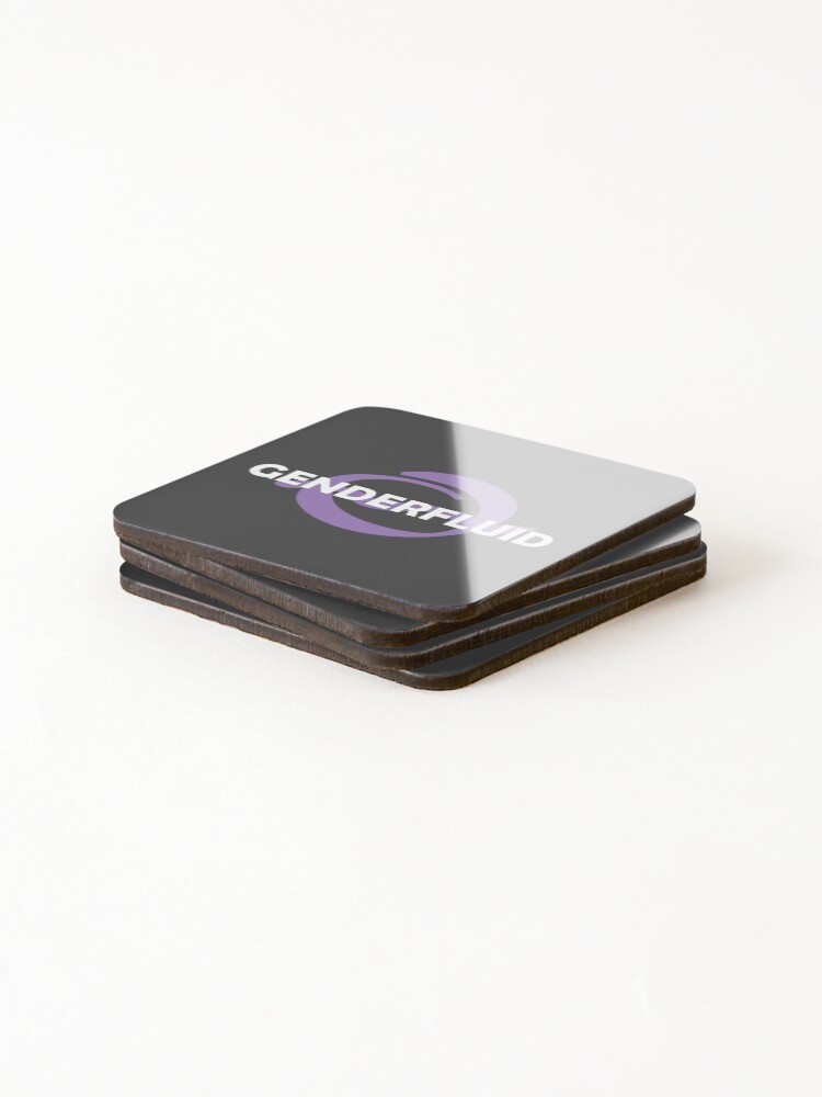 Thumbnail 4 of 5, Coasters (Set of 4), Genderfluid designed and sold by Proud-Rabbit.