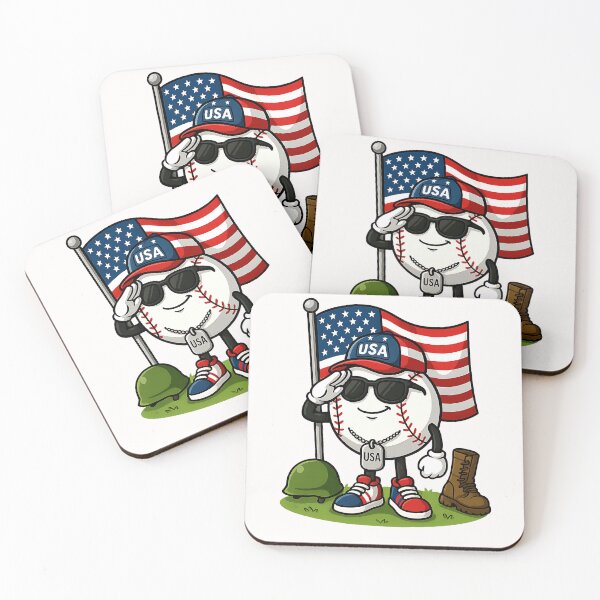 Item preview, Salute Baseball American USA Flag Memorial Day 4th of July designed and sold by TalalosART.