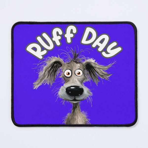 Item preview, Ruff Day Funny Wild Dog Illustration designed and sold by ArtbyCrystal.