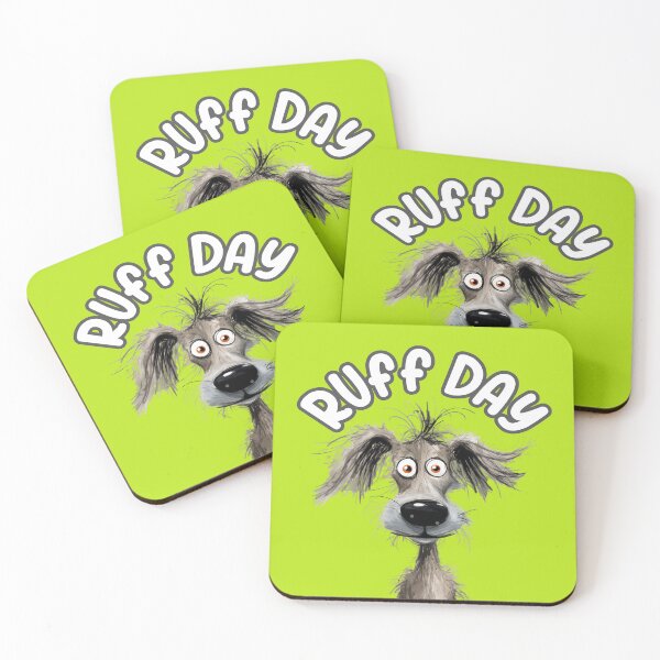 Item preview,  Ruff Day Funny Wild Dog Illustration designed and sold by ArtbyCrystal.