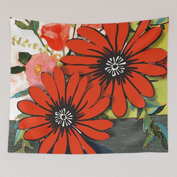 Item preview, Red Flowers designed and sold by ViaARTfactory.