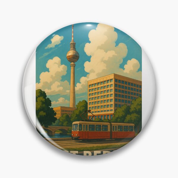 Item preview, East Berlin Tram with Fernsehturm and Urban Canal designed and sold by Places On Earth.