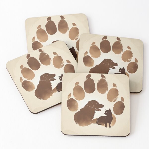 Item preview, Adorable Dog and Cat Art – Cute & Funny Pet Lover Gift designed and sold by dog&cat.