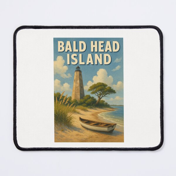 Item preview, Bald Head Island Lighthouse with Beach and Rowboat designed and sold by Places On Earth.