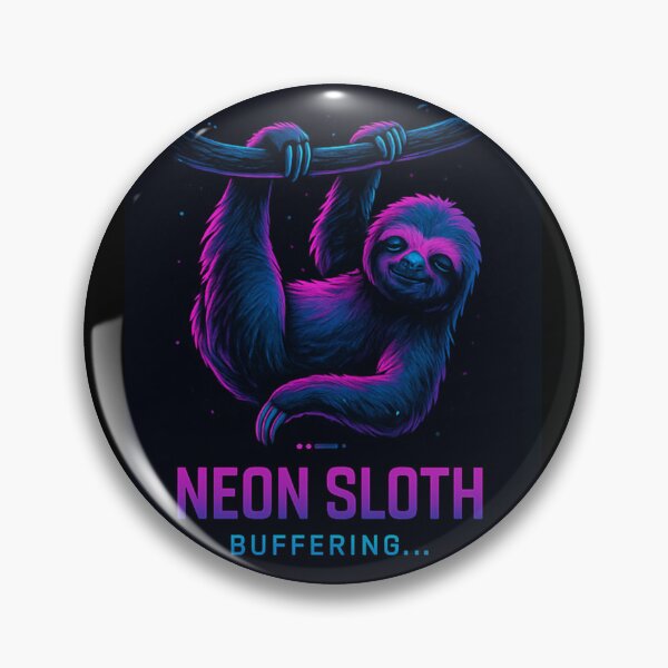 Item preview, Neon Sloth – Buffering... designed and sold by DAYandMONTH.