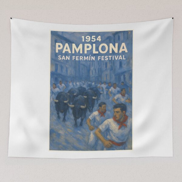 Item preview, 1954 Pamplona San Fermin Festival Poster designed and sold by retrographics.