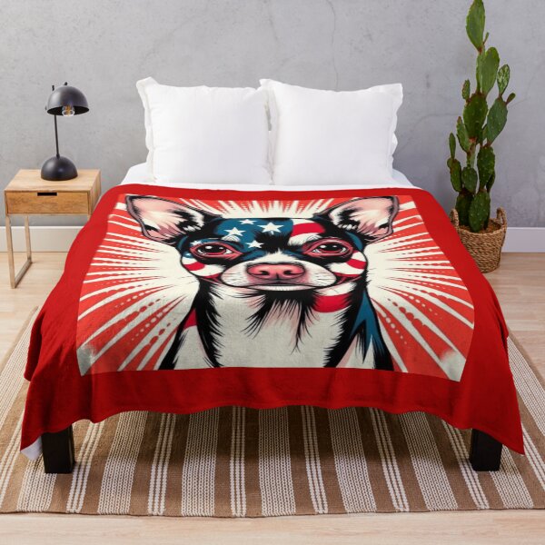 Item preview, Patriotic Furry Friends: US? "Loyal & Proud" – American Chihuahua Art Print designed and sold by BloodSweatNTers.